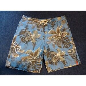 Tommy Bahama Relax Men s Swim Trunks Blue Tropical Print Large